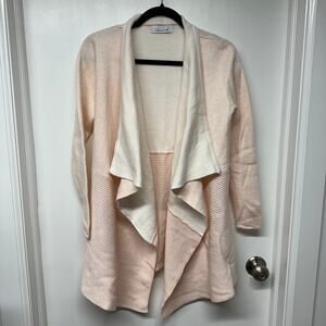 Chicwish Soft Blush Pink Ribbed Hem Drape Cardigan Waterfall Size Small Medium